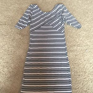 Longe stripped pencil dress